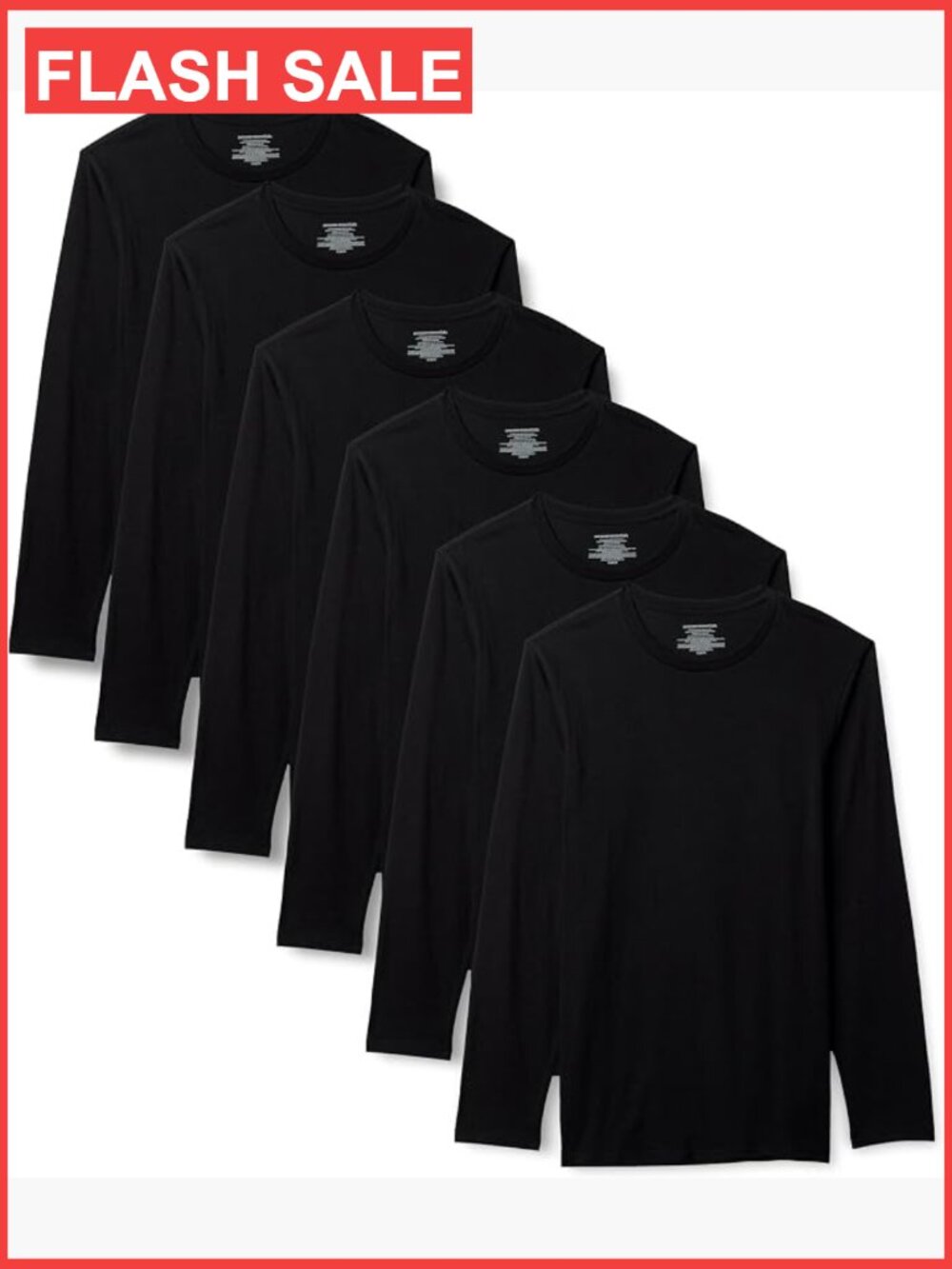Men's Slim Fit Crewneck Undershirts 6 Pack Cotton Short Sleeve Tee